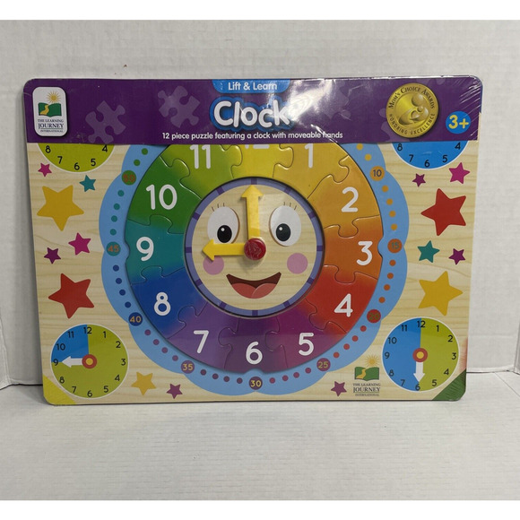 The Learning Journey Lift & Learn Clock Puzzle 12pc - Picture 1 of 9